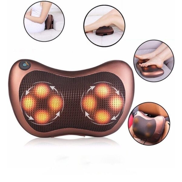 Almofada Massageador Portátil Alivia Tensão Lombar Pescoço - Imagem 4